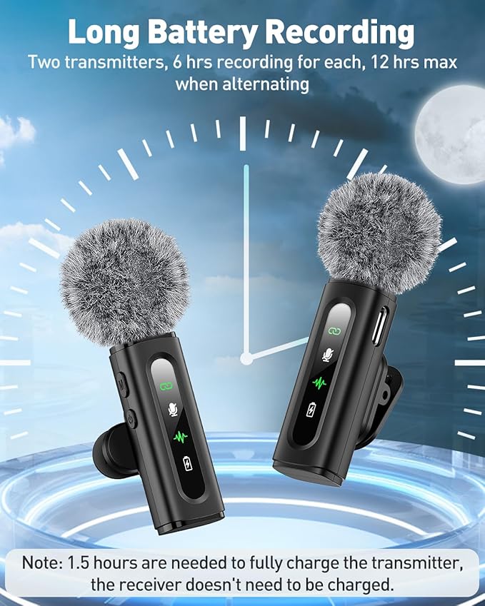 USB C Lavalier Microphone Wireless Mini Mic - Image 6