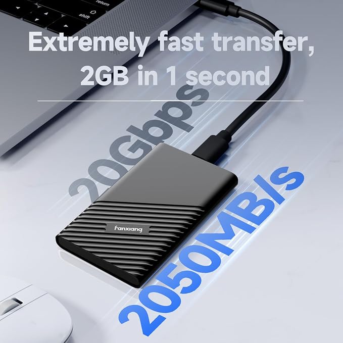 fanxiang 2TB External SSD Portable, USB C External Solid State Drive External - Image 2
