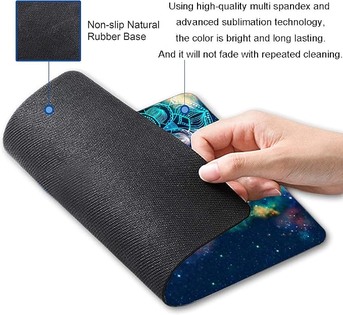 Redragon Galaxy Mandala Gaming Mouse Mat, Square Waterproof Rubber Base Mouse - Image 2