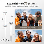 Sensyne 72" Extendable Tripod for iPhone & Selfie Stick - Image 3