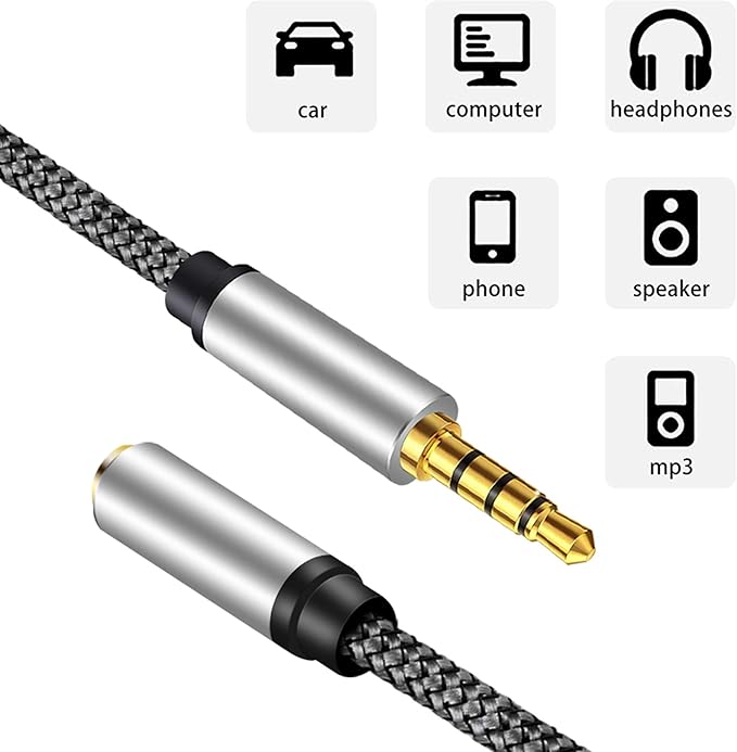 Male to Female Audio Cable 3Ft, Tan QY Male to Female - Image 7