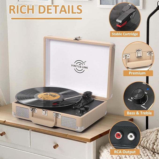 Vinyl Record Player Bluetooth - Image 2