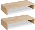 TEAMIX 2 Pack Monitor Stand Riser-20 inch, Wooden Desktop Riser by TEAMIX