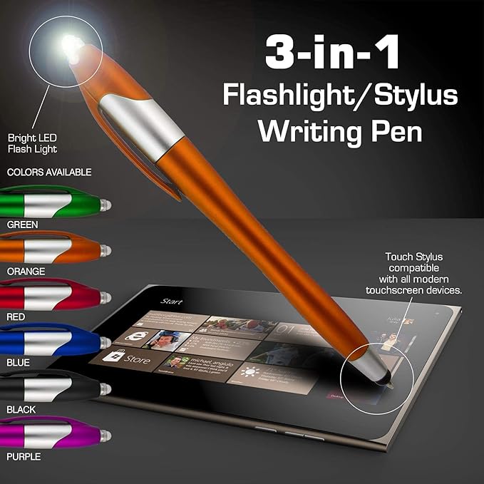 Stylus Pen, 3-1 Multi-Function, Ball Point Black Ink Pen, Capacitive Stylus - Image 2