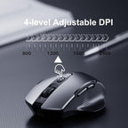 Wireless Mouse, Rechargeable 2.4GHz Ergonomic Computer Mouse, 4 Levels DPI - Image 4