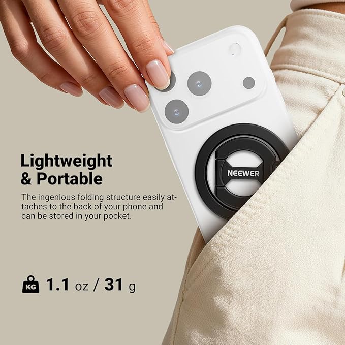 NEEWER Magnetic Phone Grip, Dual Side Magnet Cell Phone Ring Holder Stand - Image 7