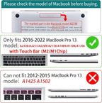 Teryeefi Compatible with M2 M1 MacBook Pro 13 Inch Case A2338 A2289 A2251 A2159 - Image 2