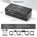 DEMEXBOOK Dual Monitor DisplayPort KVM Switch 2 Monitors 2 Computers 8K@60Hz - Image 9