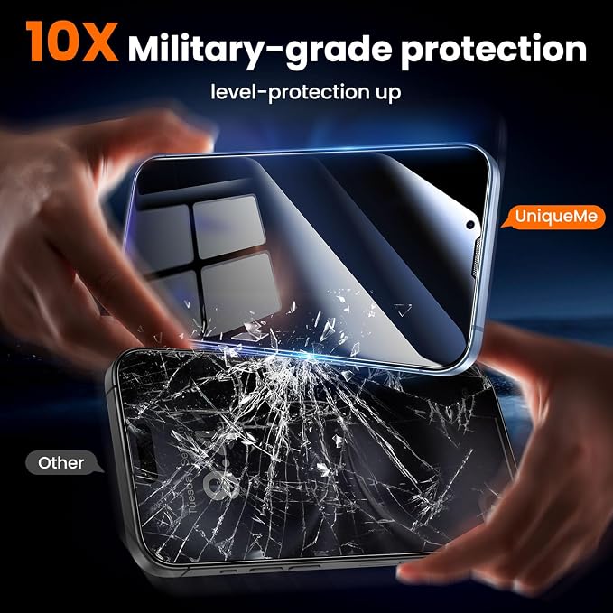 UniqueMe for iPhone 13/13 Pro / 14 Privacy Screen Protector - Image 5