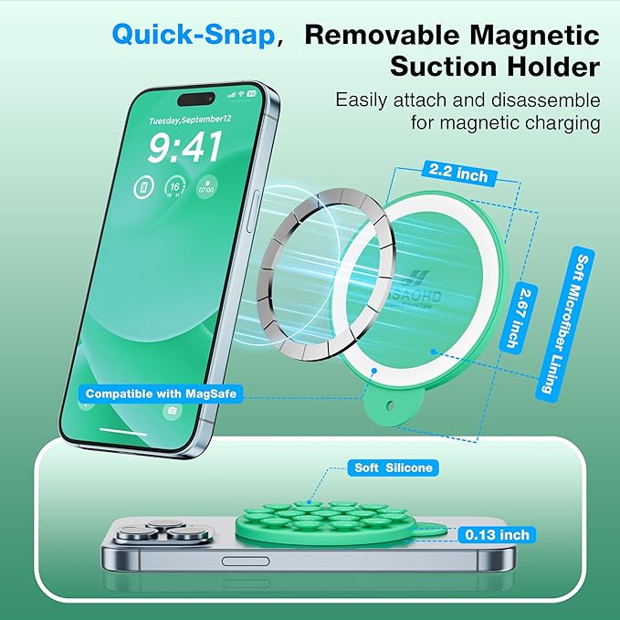 Magnetic Suction Cup Phone Mount - Image 3