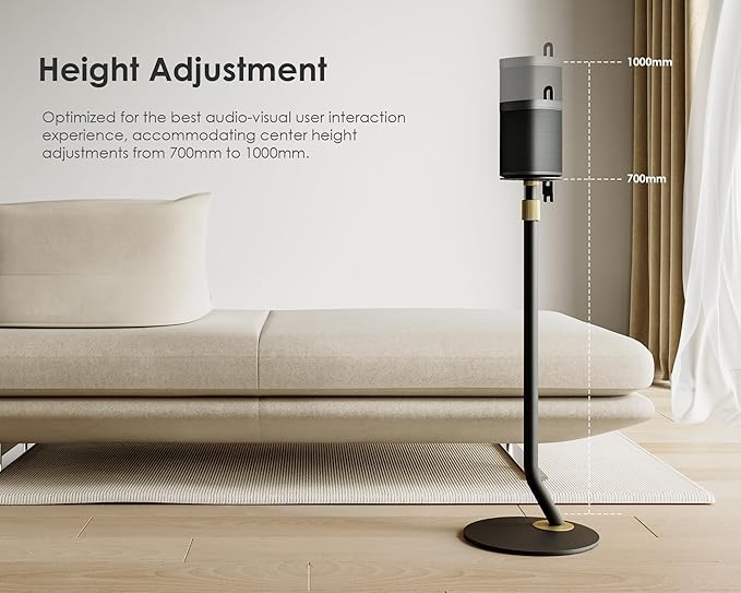 FITUEYES Design Universal Speaker Stand, Adjustable Height Speaker Stands Pair - Image 5