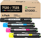 WorkCentre 7120 7125 Toner Cartridge Set 4-Pack Replacement by KingKJInkToner
