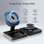 Magnetic Wireless Charger for iPhone: 3 in 1 for Travel 15W Fast Charging Pad - Image 6