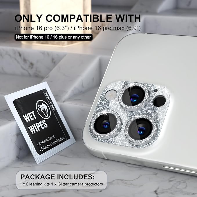 Choiche Compatible for iPhone 16 Pro/iPhone 16 Pro Max Camera Lens Protector - Image 2