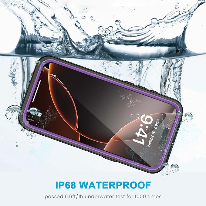 Lanhiem for iPhone 16 Pro Max Case, IP68 Waterproof Dustproof Shockproof Cases - Image 2