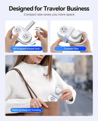 ORICO 20W USB-C PD Travel Power Strip, 4 AC Outlets 3 USB Ports, 4FT Flat Plug - Image 5