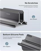 SODI Vertical Laptop Stand for Desk, Aluminum Laptop Holder Compatible - Image 4