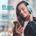 KVIDIO Bluetooth Headphones Over Ear, 65 Hours Playtime Wireless Headphones - Image 2
