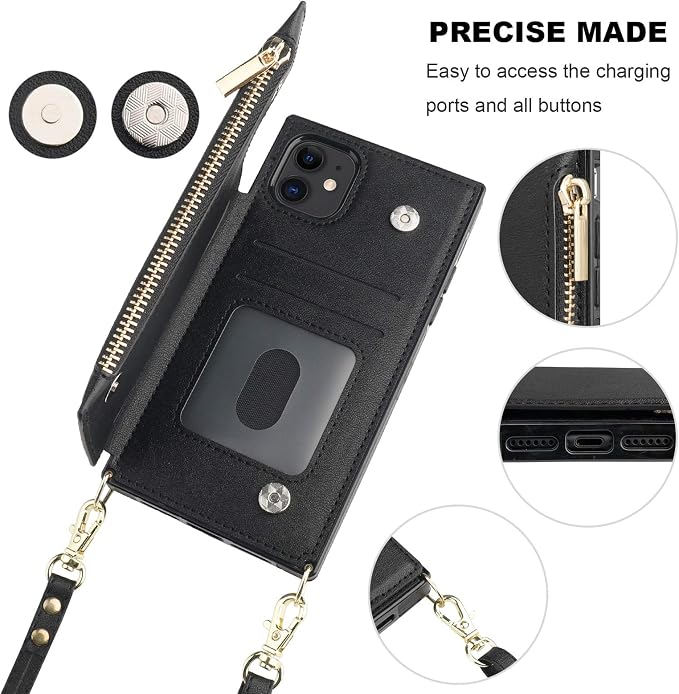 Bocasal Crossbody Wallet Case for iPhone 11 - Image 6