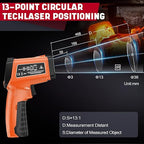 Infrared Thermometer Gun, Non-Contact Digital Laser Temperature Gun, -58°F to - Image 7
