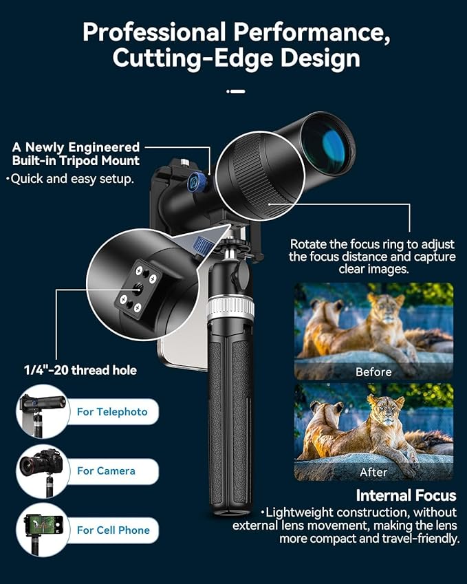MIAO LAB 30X Telephoto Lens, High Power HD Telephoto Phone Lens - Image 6