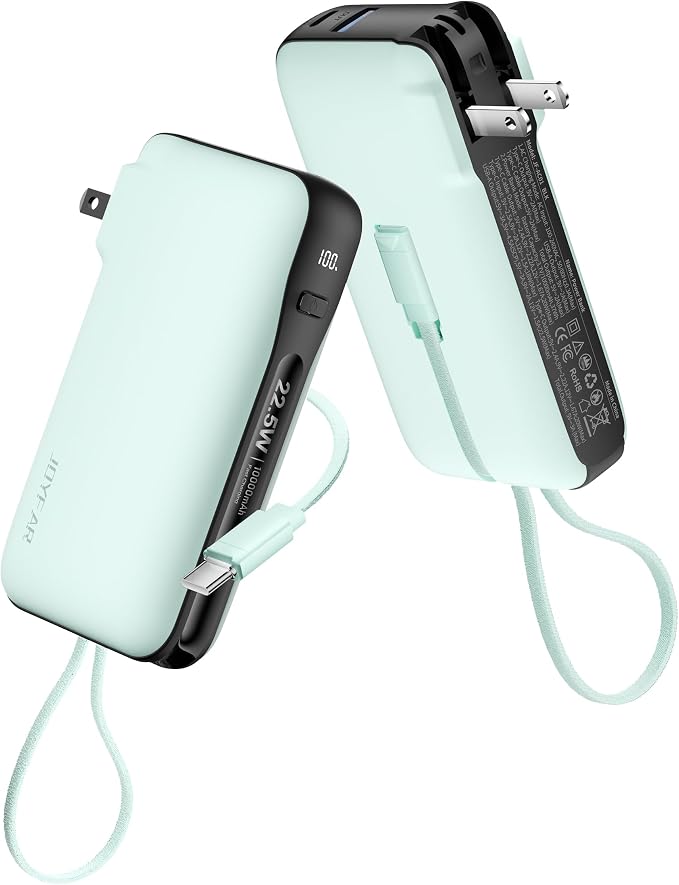 1 Pack Portable Charger with Built-in USB-C Cable & Plug, 000mAh 5V/4.5A Power by Unknown