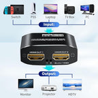 1x2 HDMI Splitter, HDR 4K@60Hz HDMI spliter 1 in 2 Out, Supports HDMI 2.0 - Image 4