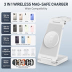 Magnetic Wireless Charger Stand, 3 in 1 Foldable Wireless Charging Station - Image 5