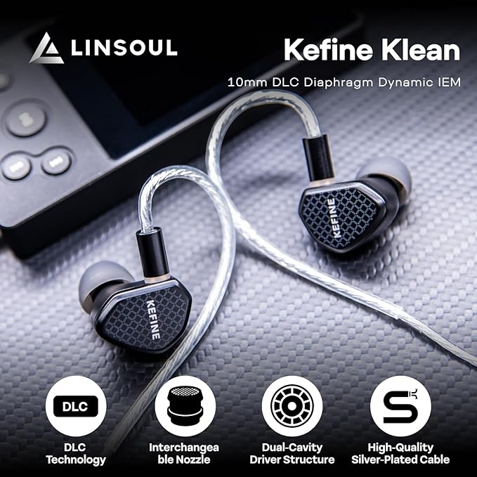 Linsoul Kefine Klean in Ear Monitor, 10mm DLC Diaphragm Dynamic Driver HiFi - Image 2