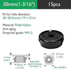 15PCS Cable Grommets, 1-3/16" Desk Hole Cover Petal Shaped Buckle Type Nylon - Image 9