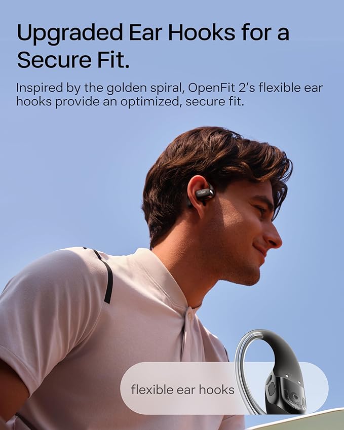 SHOKZ New OpenFit 2 Open-Ear Headphones, True Wireless Bluetooth Earphones - Image 6