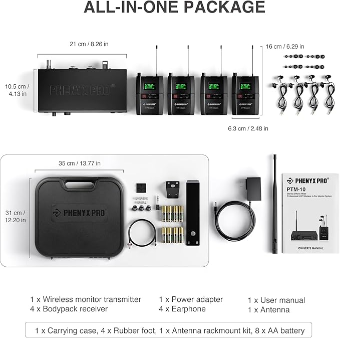 Phenyx Pro Wireless in-Ear Monitor System, Stereo IEM System - Image 6