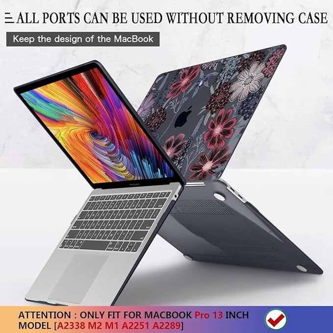 CISSOOK Compatible with MacBook Pro 13 inch Case 2025-2020 A2338 M2 M1 A2251 - Image 5