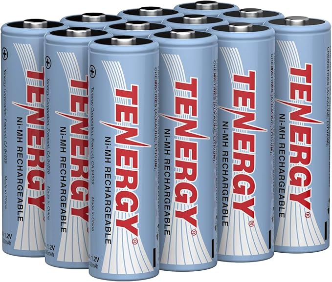 Tenergy AA Rechargeable Battery, High Capacity 2500mAh NiMH AA Battery by Tenergy