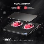 TECKNET Laptop Cooling Pad, Gaming Laptop Cooling Stand, Wind Speed Adjustable - Image 7