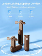 JISULIFE Handheld Fan with 4500 mAh Powerbank Max 37 Hours Runtime, Pocket - Image 3