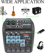 Dj Mixers 4 Channel Audio Mixer Sound Board - Image 4