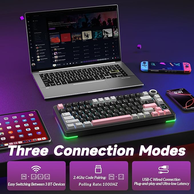 AULA S75 PRO Wireless Mechanical Keyboard - Image 4