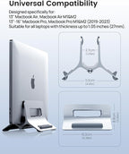 SODI Vertical Laptop Stand for Desk, Gravity Auto Lock Vertical MacBook Stand - Image 8
