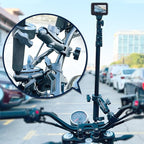 Motorcycle Bike Handlebar Double clamp Mount Invisible Selfie Stick Super - Image 4