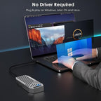 WAVLINK 40Gbps PCIe NVMe SSD Enclosure, USB4 External M.2 NVMe SSD Enclosure - Image 4