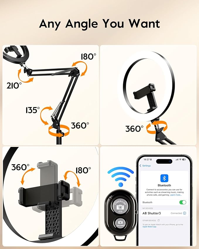 LUXSURE Ring Light Tripod for iPhone - Image 7