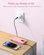 Charmast Portable Charger with Built-in Cables & Wall Plug, 10000mAh Portable - Image 7