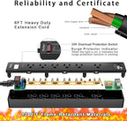 6Ft Power Strip Surge Protector - Image 6