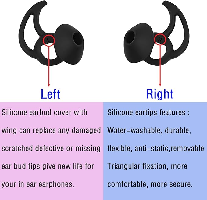 Medium Replacement Earbud Tips Silicone Ear Tips Compatible - Image 6