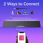 Computer Speakers, HiFi Sound Quality Computer Sound Bar, USB Powered PC - Image 3
