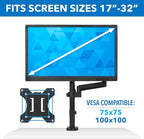 Mount-It! Single Monitor Arm Mount | Desk Stand | Full Motion Height Adjustable - Image 3