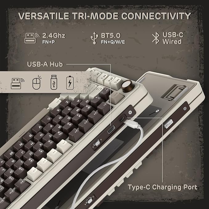 RK ROYAL KLUDGE L75 Gasket Mount Mechanical Keyboard w/Knob/Macro Keys & - Image 7