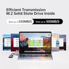 SSK 2TB SSD External Hard Drive, Portable SSD Up to 550MB/s Fast Solid State - Image 2