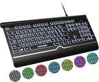 TECKNET Large Print Backlit Keyboard, Wired USB-A Computer Keyboard - Image 7